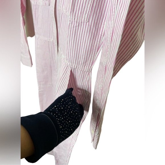 Outerknown Women's Station Pink Striped Jumpsuit - Picture 7 of 11